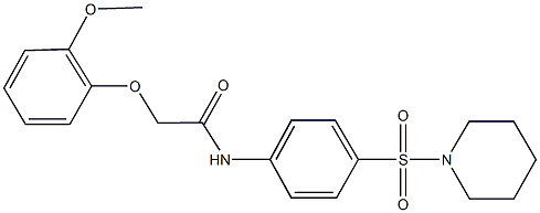 2-(2-methoxyphenoxy)-N-[4-(piperidin-1-ylsulfonyl)phenyl]acetamide 구조식 이미지