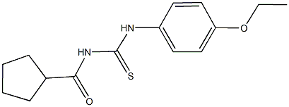 N-(cyclopentylcarbonyl)-N'-(4-ethoxyphenyl)thiourea 구조식 이미지