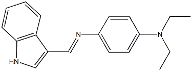 N~1~,N~1~-diethyl-N~4~-(1H-indol-3-ylmethylene)-1,4-benzenediamine Structure