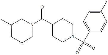3-methyl-1-({1-[(4-methylphenyl)sulfonyl]-4-piperidinyl}carbonyl)piperidine Structure