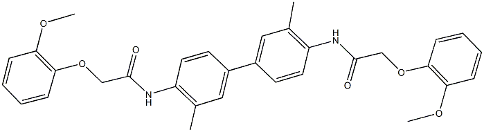 2-(2-methoxyphenoxy)-N-(4'-{[(2-methoxyphenoxy)acetyl]amino}-3,3'-dimethyl[1,1'-biphenyl]-4-yl)acetamide Structure
