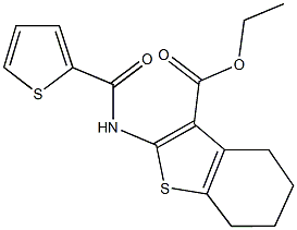 ethyl 2-[(2-thienylcarbonyl)amino]-4,5,6,7-tetrahydro-1-benzothiophene-3-carboxylate Structure