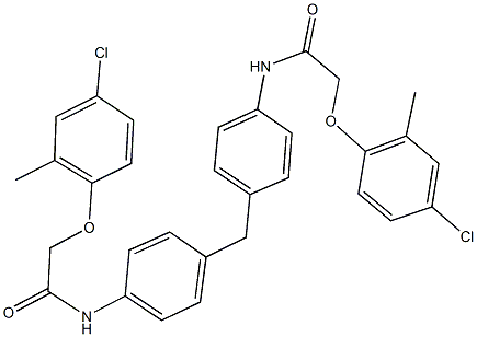 2-(4-chloro-2-methylphenoxy)-N-[4-(4-{[(4-chloro-2-methylphenoxy)acetyl]amino}benzyl)phenyl]acetamide Structure