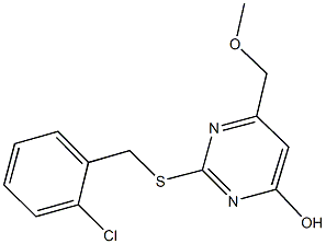 2-[(2-chlorobenzyl)sulfanyl]-6-(methoxymethyl)-4-pyrimidinol 구조식 이미지