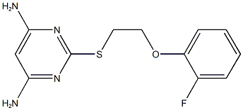 2-{[2-(2-fluorophenoxy)ethyl]sulfanyl}-4,6-pyrimidinediamine Structure