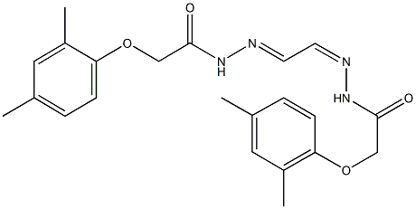 2-(2,4-dimethylphenoxy)-N'-(2-{[(2,4-dimethylphenoxy)acetyl]hydrazono}ethylidene)acetohydrazide 구조식 이미지