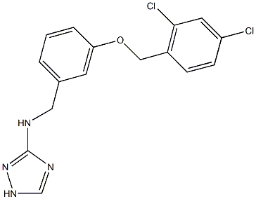 N-{3-[(2,4-dichlorobenzyl)oxy]benzyl}-N-(1H-1,2,4-triazol-3-yl)amine 구조식 이미지