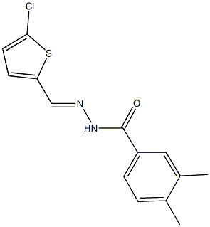 N'-[(5-chloro-2-thienyl)methylene]-3,4-dimethylbenzohydrazide 구조식 이미지