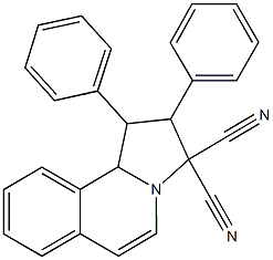 1,2-diphenyl-1,10b-dihydropyrrolo[2,1-a]isoquinoline-3,3(2H)-dicarbonitrile Structure