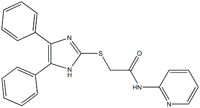 2-[(4,5-diphenyl-1H-imidazol-2-yl)sulfanyl]-N-(2-pyridinyl)acetamide 구조식 이미지