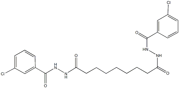 3-chloro-N'-{9-[2-(3-chlorobenzoyl)hydrazino]-9-oxononanoyl}benzohydrazide Structure