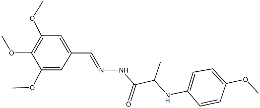 2-(4-methoxyanilino)-N'-(3,4,5-trimethoxybenzylidene)propanohydrazide 구조식 이미지