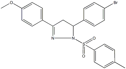 5-(4-bromophenyl)-3-(4-methoxyphenyl)-1-[(4-methylphenyl)sulfonyl]-4,5-dihydro-1H-pyrazole 구조식 이미지