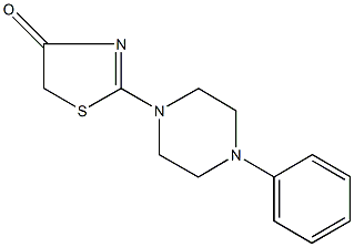 2-(4-phenyl-1-piperazinyl)-1,3-thiazol-4(5H)-one 구조식 이미지
