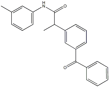 2-(3-benzoylphenyl)-N-(3-methylphenyl)propanamide 구조식 이미지