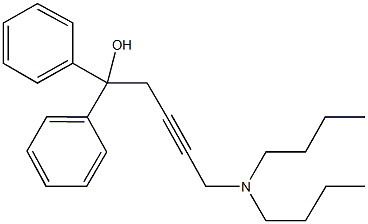 5-(dibutylamino)-1,1-diphenyl-3-pentyn-1-ol 구조식 이미지