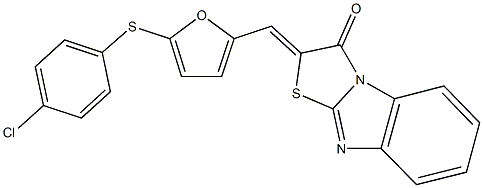 2-({5-[(4-chlorophenyl)sulfanyl]-2-furyl}methylene)[1,3]thiazolo[3,2-a]benzimidazol-3(2H)-one Structure