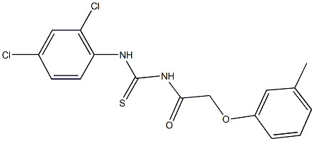 N-(2,4-dichlorophenyl)-N'-[(3-methylphenoxy)acetyl]thiourea 구조식 이미지