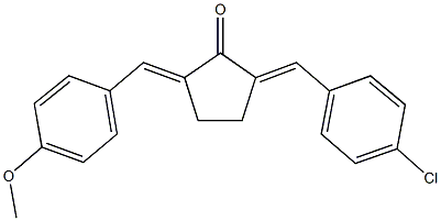 2-(4-chlorobenzylidene)-5-(4-methoxybenzylidene)cyclopentanone Structure