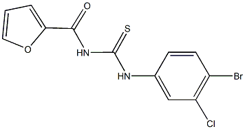 N-(4-bromo-3-chlorophenyl)-N'-(2-furoyl)thiourea 구조식 이미지