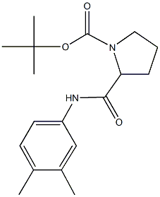tert-butyl 2-[(3,4-dimethylanilino)carbonyl]-1-pyrrolidinecarboxylate Structure