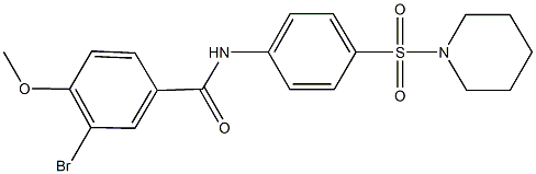 3-bromo-4-methoxy-N-[4-(piperidin-1-ylsulfonyl)phenyl]benzamide Structure