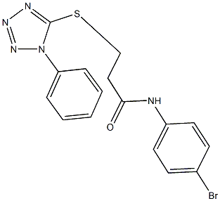 N-(4-bromophenyl)-3-[(1-phenyl-1H-tetraazol-5-yl)sulfanyl]propanamide Structure