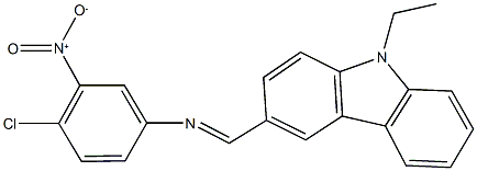 3-[({4-chloro-3-nitrophenyl}imino)methyl]-9-ethyl-9H-carbazole Structure