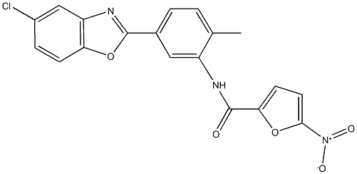 N-[5-(5-chloro-1,3-benzoxazol-2-yl)-2-methylphenyl]-5-nitro-2-furamide Structure