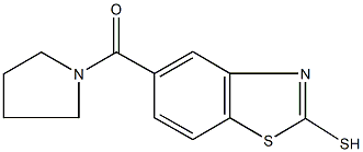 5-(1-pyrrolidinylcarbonyl)-1,3-benzothiazole-2-thiol 구조식 이미지