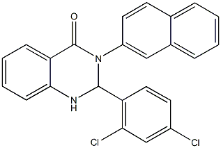 2-(2,4-dichlorophenyl)-3-(2-naphthyl)-2,3-dihydro-4(1H)-quinazolinone Structure