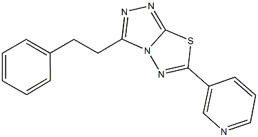 3-(2-phenylethyl)-6-(3-pyridinyl)[1,2,4]triazolo[3,4-b][1,3,4]thiadiazole 구조식 이미지