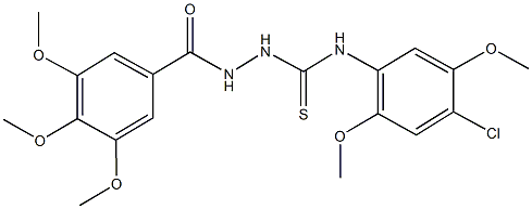 N-(4-chloro-2,5-dimethoxyphenyl)-2-(3,4,5-trimethoxybenzoyl)hydrazinecarbothioamide 구조식 이미지