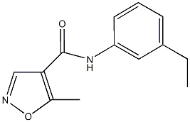 N-(3-ethylphenyl)-5-methyl-4-isoxazolecarboxamide 구조식 이미지