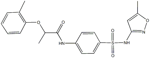 N-(4-{[(5-methyl-3-isoxazolyl)amino]sulfonyl}phenyl)-2-(2-methylphenoxy)propanamide 구조식 이미지