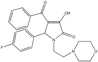 4-benzoyl-5-(4-fluorophenyl)-3-hydroxy-1-(2-morpholin-4-ylethyl)-1,5-dihydro-2H-pyrrol-2-one 구조식 이미지