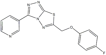 6-[(4-fluorophenoxy)methyl]-3-(3-pyridinyl)[1,2,4]triazolo[3,4-b][1,3,4]thiadiazole Structure