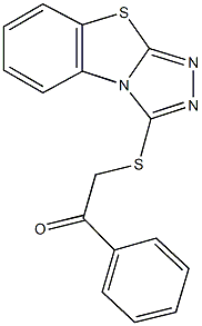 1-phenyl-2-([1,2,4]triazolo[3,4-b][1,3]benzothiazol-3-ylsulfanyl)ethanone Structure