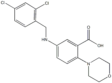 5-[(2,4-dichlorobenzyl)amino]-2-(4-morpholinyl)benzoic acid 구조식 이미지