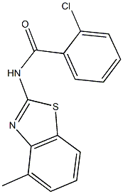 2-chloro-N-(4-methyl-1,3-benzothiazol-2-yl)benzamide Structure