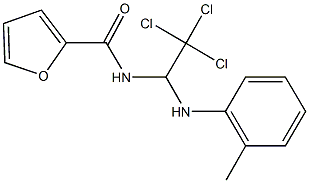 N-[2,2,2-trichloro-1-(2-toluidino)ethyl]-2-furamide 구조식 이미지