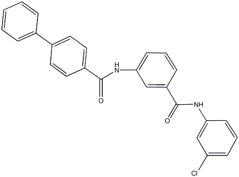 N-{3-[(3-chloroanilino)carbonyl]phenyl}[1,1'-biphenyl]-4-carboxamide 구조식 이미지