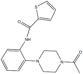 N-[2-(4-acetyl-1-piperazinyl)phenyl]-2-thiophenecarboxamide 구조식 이미지