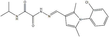 2-(2-{[1-(2-chlorophenyl)-2,5-dimethyl-1H-pyrrol-3-yl]methylene}hydrazino)-N-isopropyl-2-oxoacetamide Structure