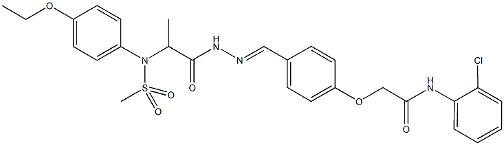 N-(2-chlorophenyl)-2-[4-(2-{2-[4-ethoxy(methylsulfonyl)anilino]propanoyl}carbohydrazonoyl)phenoxy]acetamide Structure