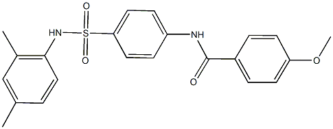 N-{4-[(2,4-dimethylanilino)sulfonyl]phenyl}-4-methoxybenzamide 구조식 이미지