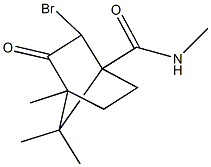 2-bromo-N,4,7,7-tetramethyl-3-oxobicyclo[2.2.1]heptane-1-carboxamide 구조식 이미지