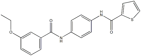 N-{4-[(3-ethoxybenzoyl)amino]phenyl}-2-thiophenecarboxamide 구조식 이미지