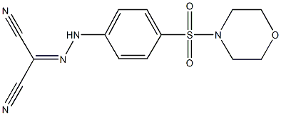 2-{[4-(4-morpholinylsulfonyl)phenyl]hydrazono}malononitrile Structure