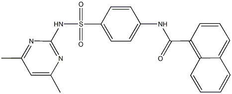 N-(4-{[(4,6-dimethyl-2-pyrimidinyl)amino]sulfonyl}phenyl)-1-naphthamide 구조식 이미지